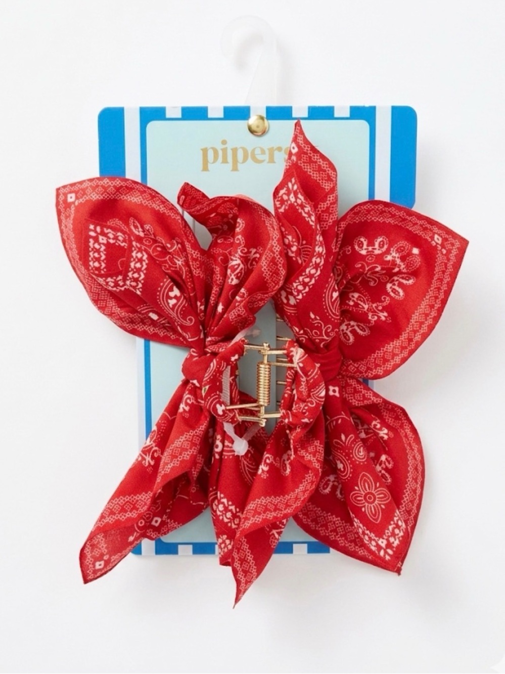NWT ⚜️♥️⚜️ Piper K Bandana Paisley  Bow Hair Claw Hair Clip
